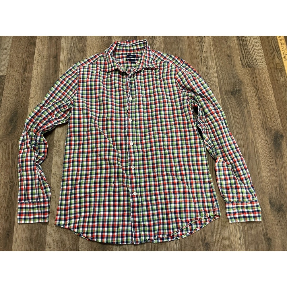 Gap Shirt, Men's Size Medium, Red Green Blue, Check, Button Up, Classic Fit